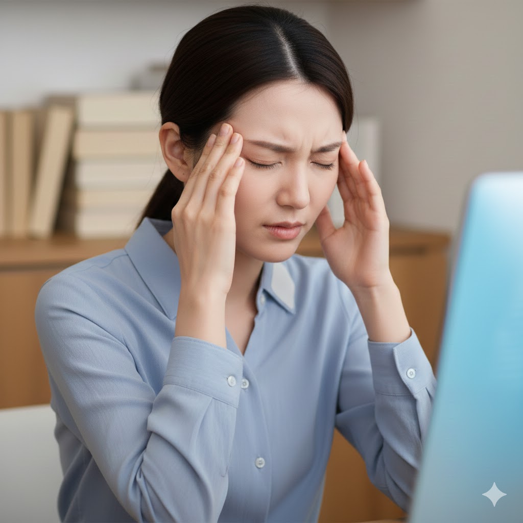 頭の重さやぼんやり感のイメージ